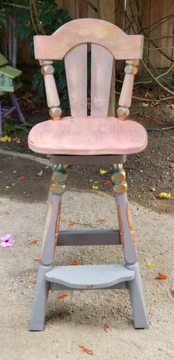 Swivel Solid Wood Counter Bar High Chair

