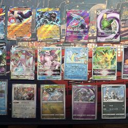 Mix of Vstar, Vmax, ex, illustration rares