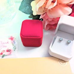 1CT x 2 Cyan Moissanite Earrings, 18k Yellow Gold Plated, 925 Sterling Silver 