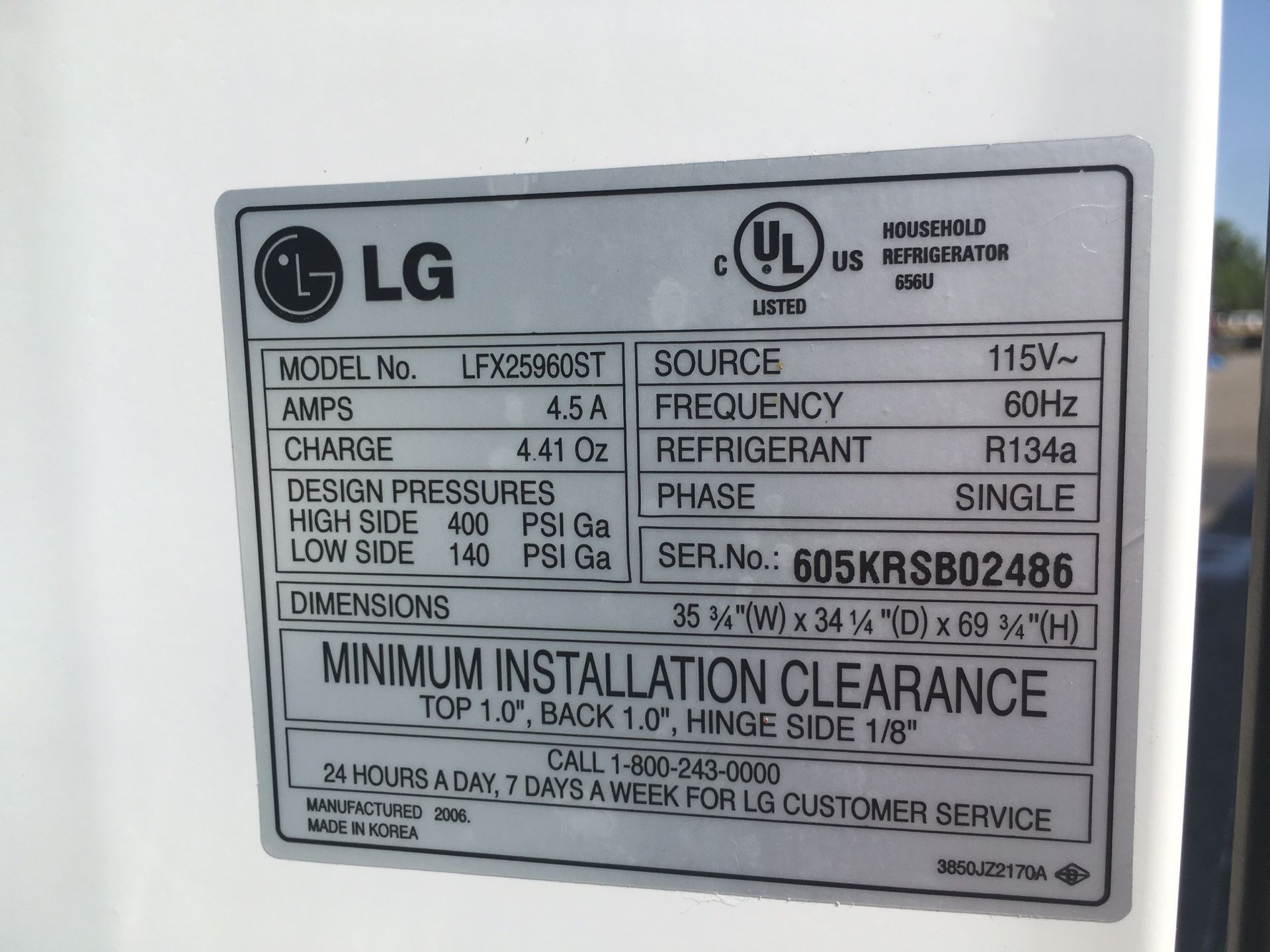 Lg stainless steel refrigerator