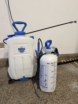 Rainmaker 5-Gallon Backpack Sprayer + Handheld Pump Sprayer