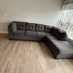 Gray Left-Hand Sectional Couch