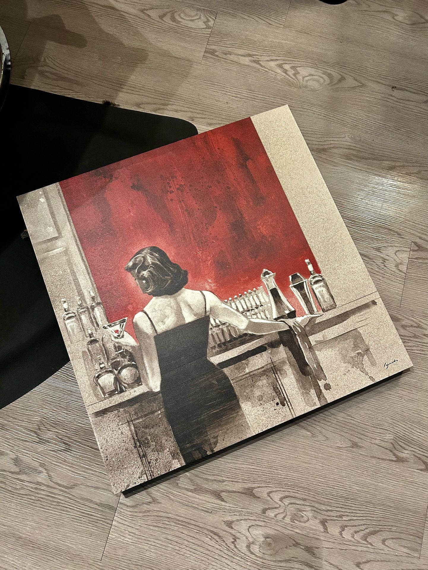 lady at the bar Art Piece