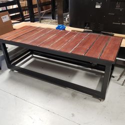 Table - Steel & Mahogany 