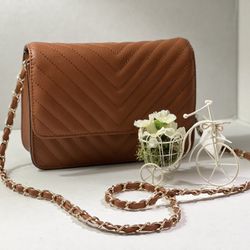 Women's Quilted Chain Strap Crossbody Shoulder handbag Wallet Coin Purse Combo Set