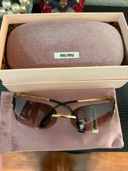 Miu Miu Rimless Sunglasses with Case