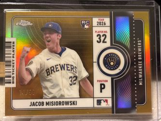 Jacob Misiorowski Topps Chrome RC Gold Refractor /50