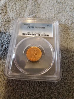 1959-D Lincoln Cent PCGS MS64RD