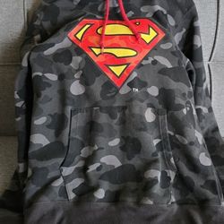 Bape X Superman Large Hoodie