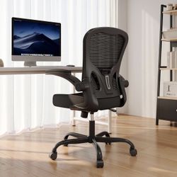 New Office Chair, Ergonomic Desk Chairs 330LBS Capacity High Back Mesh Computer Chair with Flip-up Armrests, Comfy Work Chair with Adjustable Lumbar S