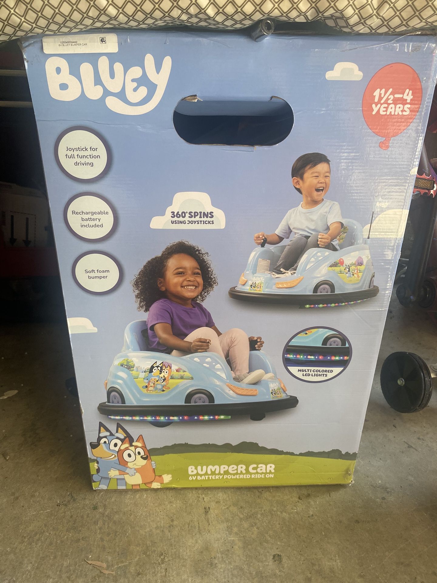 Bluey 6v battery powered ride on bumper car