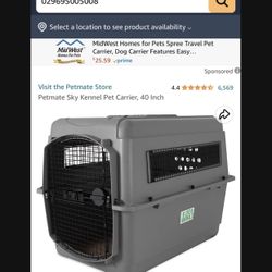 Pet Supplies- Pet Carriers & Houses: Kennel-New 