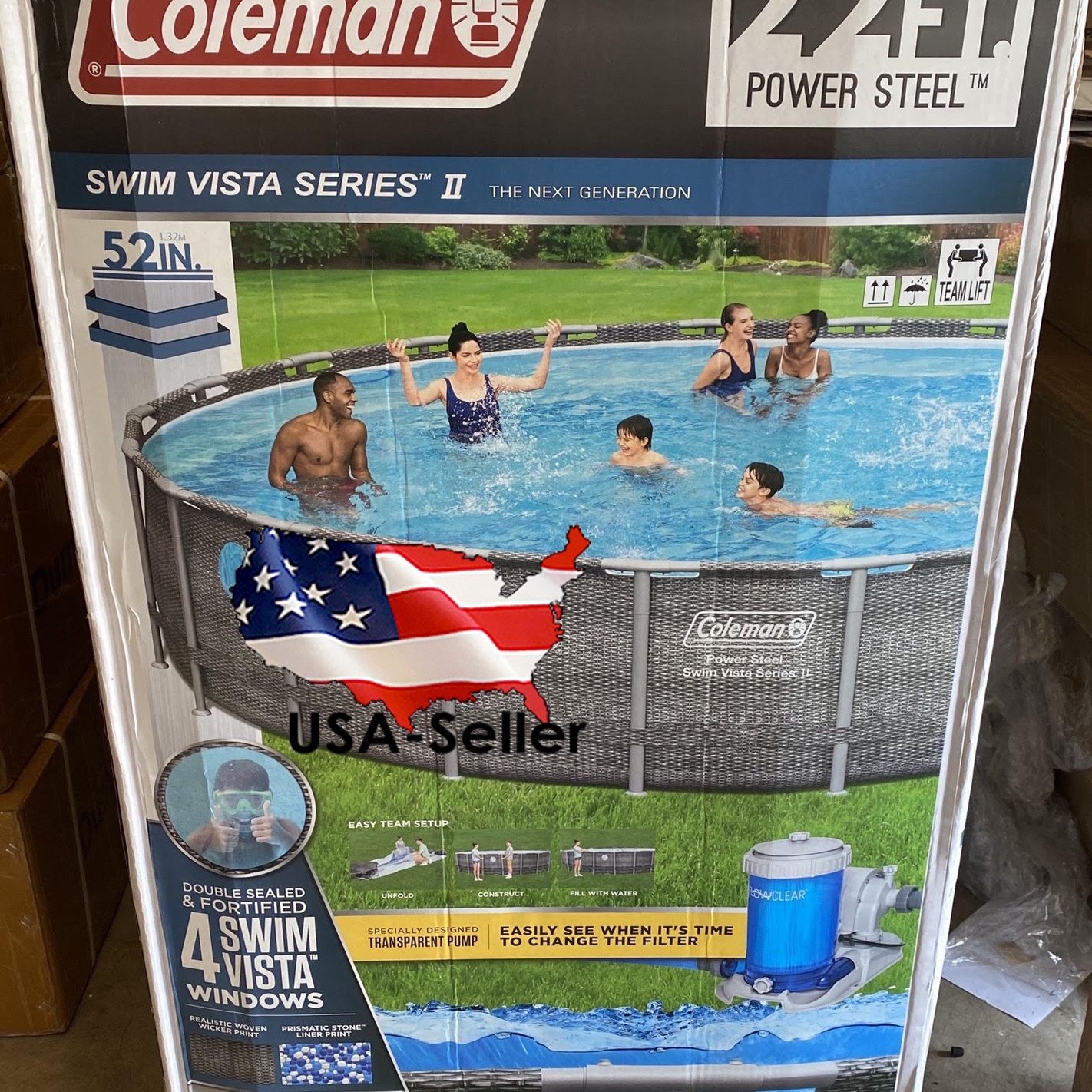 How To Assemble COLEMAN POWER STEEL SWIMMING POOL Step BY