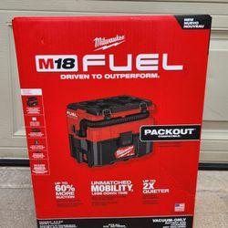 Milwaukee M18 Fuel Packout 18-Volt Cordless 2.5 Gal Wet/Dry Vacuum Vac