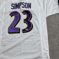 Trenton Simpson Signed Autograph Custom Jersey - Beckett Coa - Baltimore Ravens
