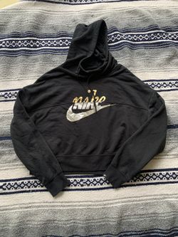 Nike Black Cropped Hoodie Size M 