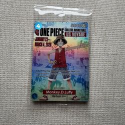 One Piece Monkey.D.Luffy US College Basketball Rutgers Poster + Luffy TCG Card MINT SEALED