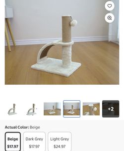 Vibrant Life 2-in-1 Cat Scratching Post, Beige