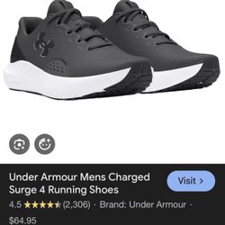UnderArmour Charged Surge 4 Size 12.5 …………. Nike Jordan Adidas 
