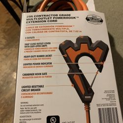 CONTRACTOR GRADE 25 ft CULTROUTOR GPOWERHOOK™ EXTENSION CORD