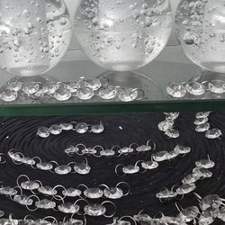 Set of 49 Clear Acrylic Chandelier Pieces 