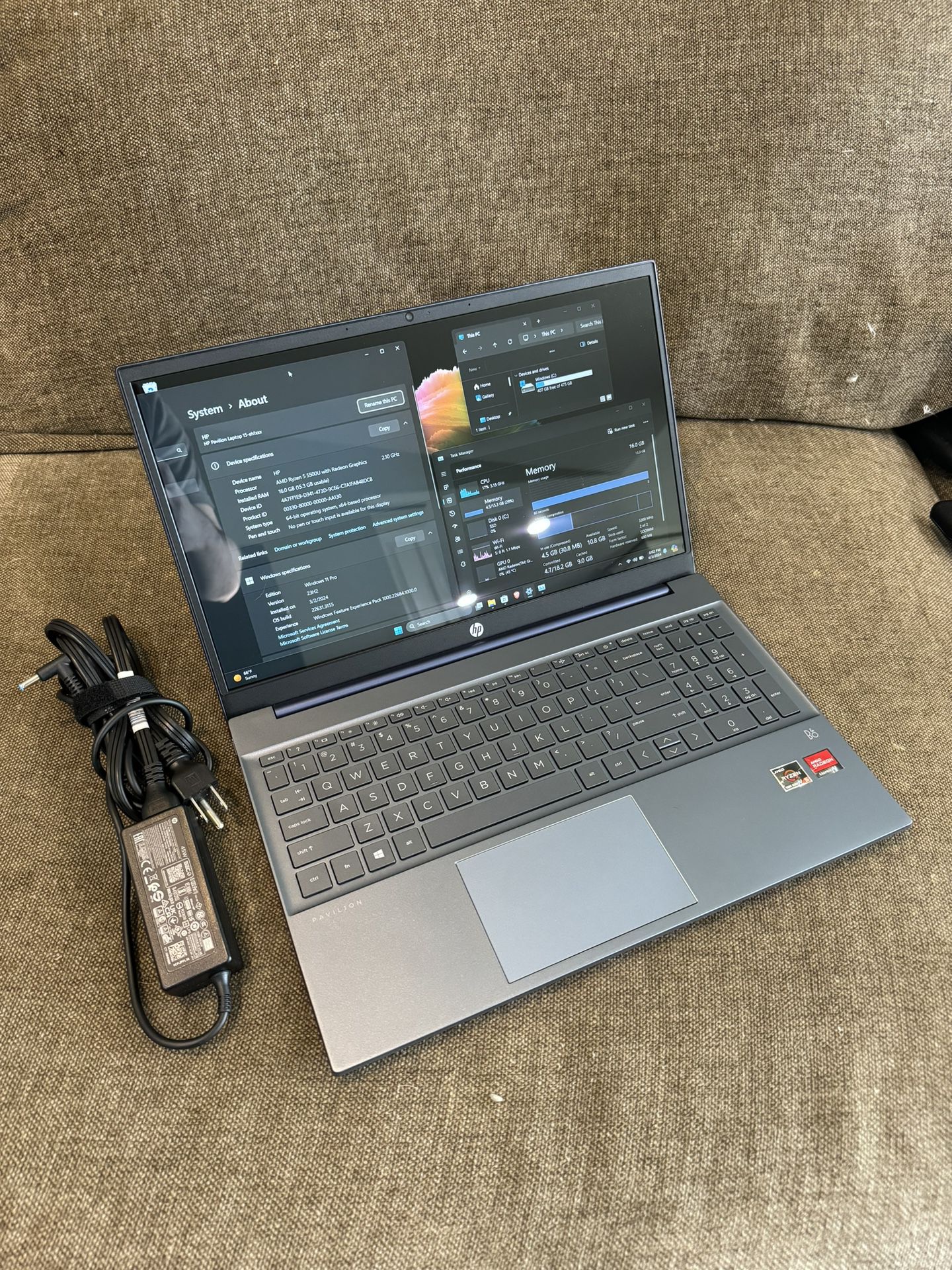 HP AMD 5500U Light Gaming Laptop Notebook