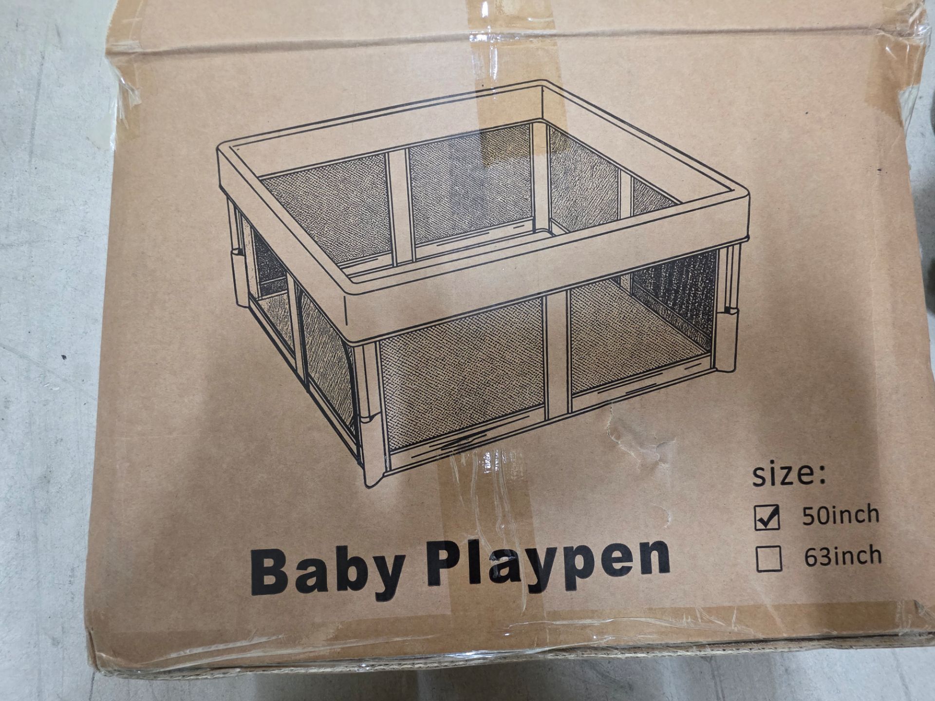 Foldable baby playpen 50x50 with Mat, travel playpen