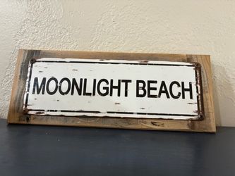 Rustic Wooden Framed Metal Street Sign