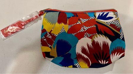Estée Lauder Riviera Maya Floral Multicolor/Red Zipper Makeup Bag