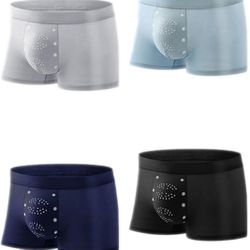Men's Underwear with Massage Particles for Growth and Slimming, Long Lasting