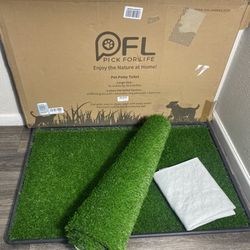 Dog Grass Large Patch Potty, Artiticial Dog Grass Bathroom Turt for Pet Training, Washable Puppy Pee Pad, Perfect Indoor/Outdoor Portable Potty Pet Lo