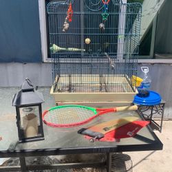 Each Item 5$ Or 3 /$10. Cage/ Fins / Tennis 🎾 Racket Etc