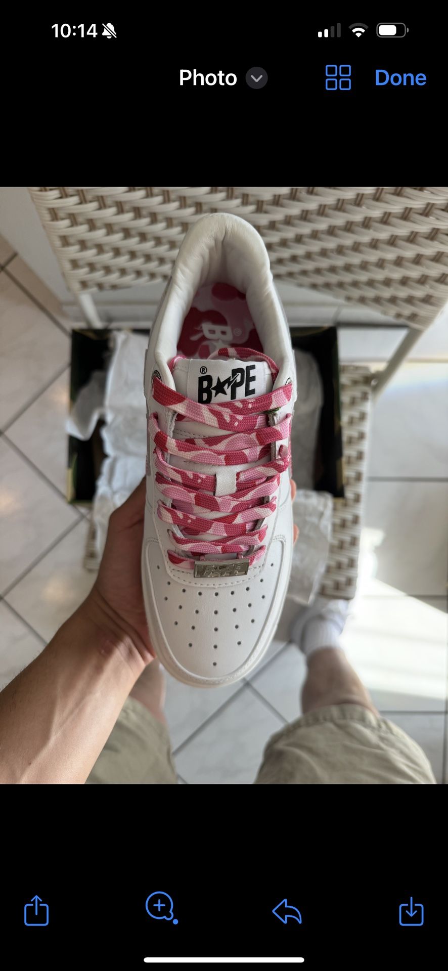 Bape Pink Girl Shoes 7.5