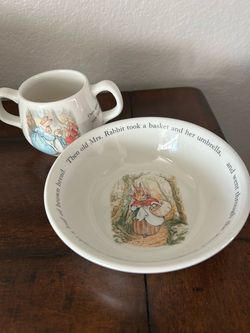 Vintage Wedgwood Peter Rabbit 2 piece dish set