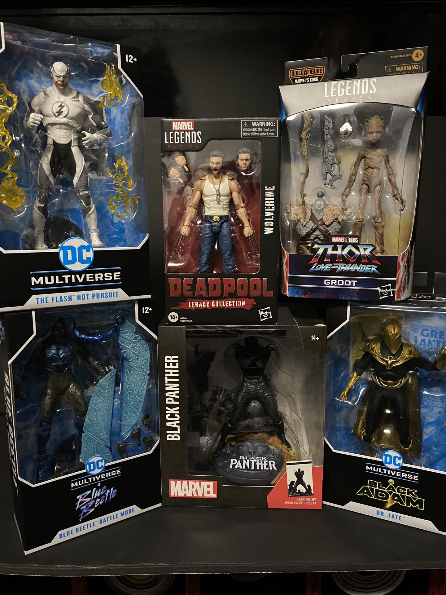 Action Figures Sold Has Lot Of 6 All new never open