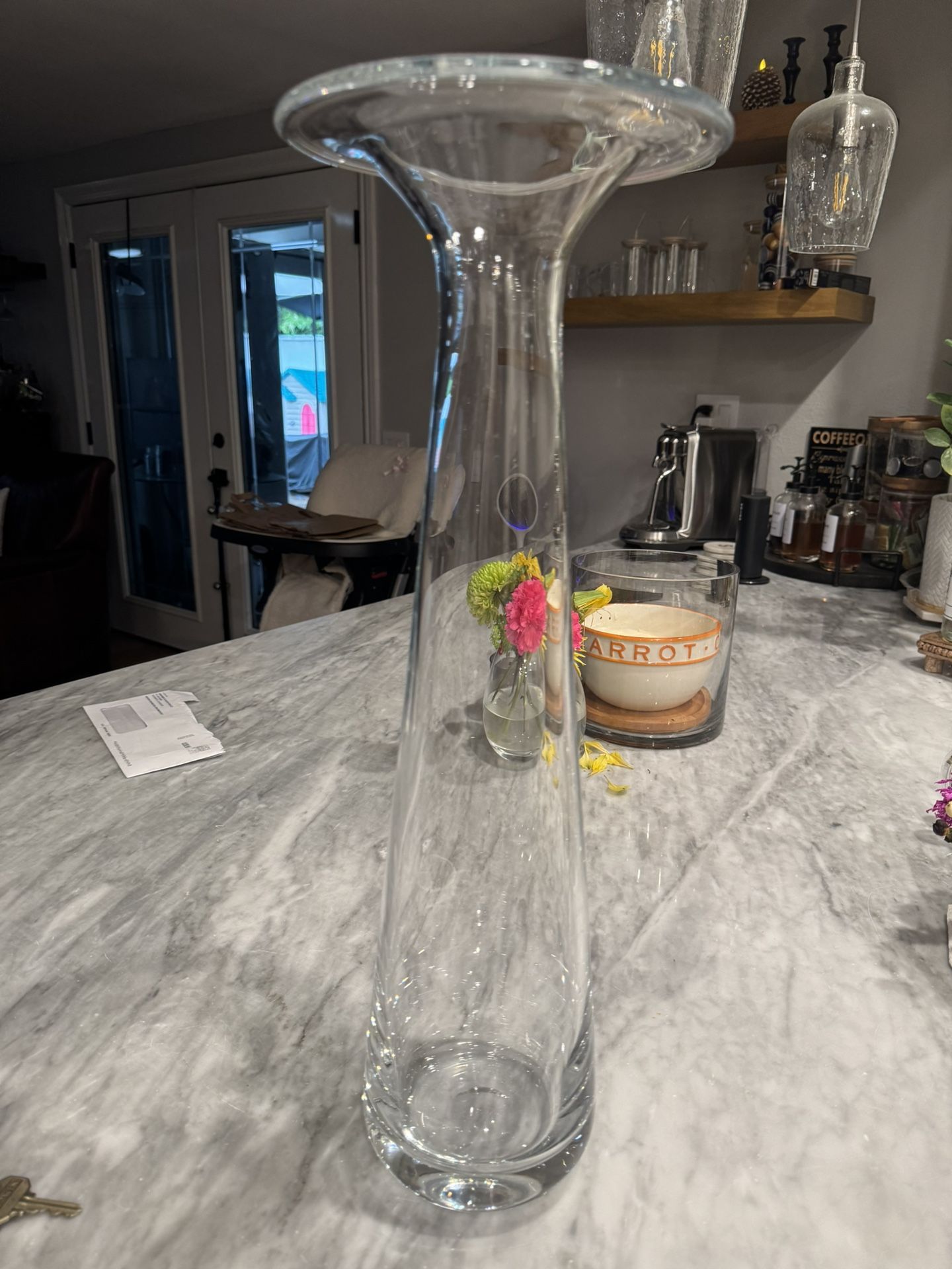 Tall Glass 20” Vase From Z Gallerie 