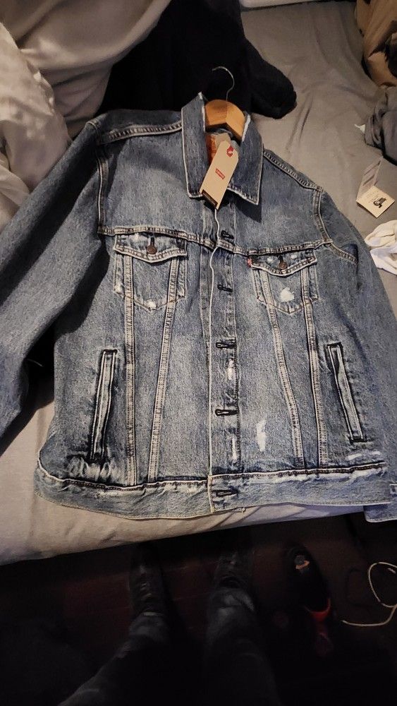 Mens Levi Trucker Jacket Size L