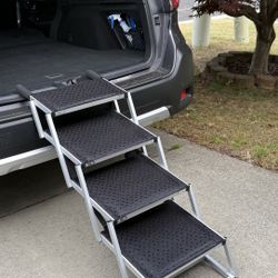 Dog Stairs for Car, Foldable Dog Ramp for Car with Non-Slip Surface, up to 150lbs