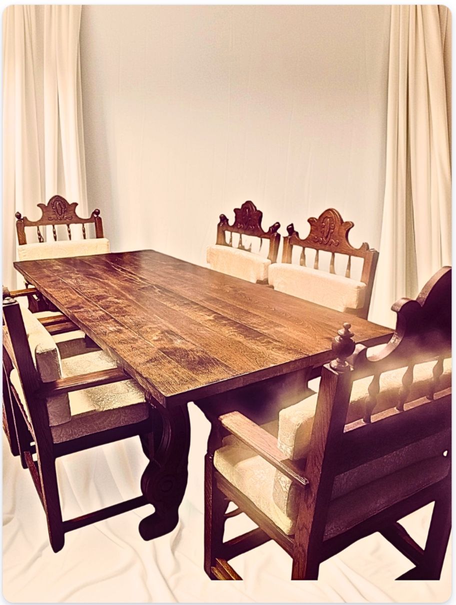 Antique Table And Chairs
