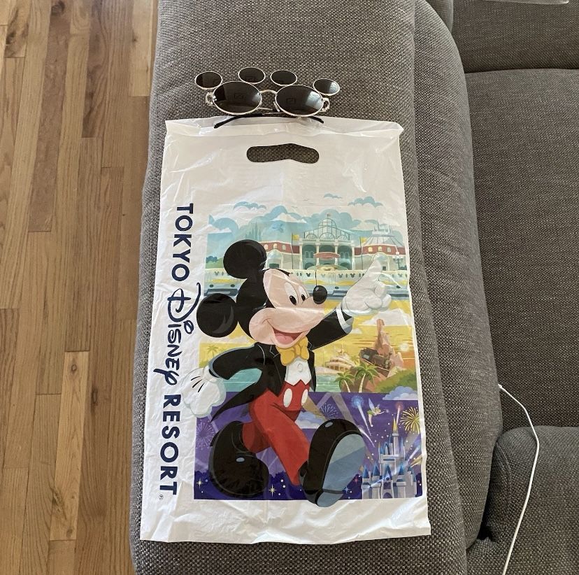Disneyland Japan Mickey Mouse Sunglasses with Bag   Worn once   Purchased in Tokyo Japan Disneyland  