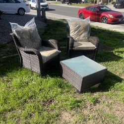 3 Piece Patio Chair Set Outdoor Patio Set 