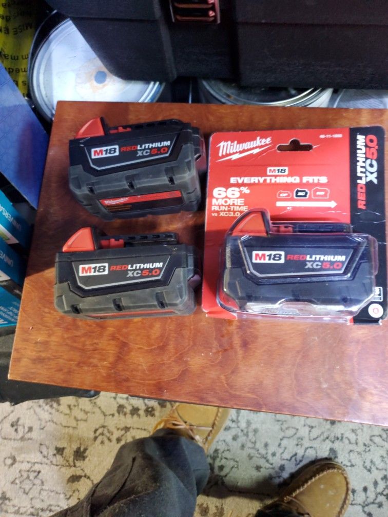 Is Milwaukee red lithium X she 5.0 batteries