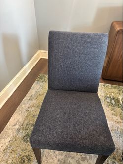 Crate and Barrel Navy Dining Chairs