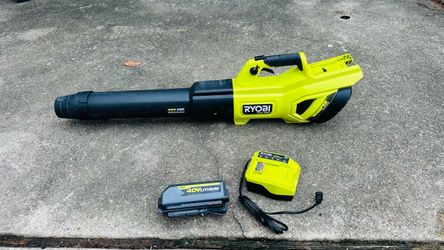 Ryobi 40 Volt Hp Brushless 160mph 650cfm Blower With 4ah Battery And Charger