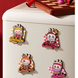 POP MART Authentic Labubu the Monsters Let's Checkmate Fridge Magnet Blind Box