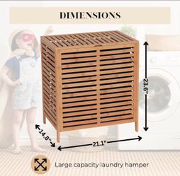 Bamboo Laundry Hamper With Lid
