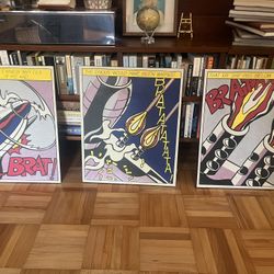 Roy Lichtenstein As I Opened Fire Triptych Wall Art