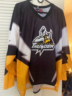 Stockton Thunder ECHL Signed Replica Jersey Mike Little #5 + Anthony Aiello #7 XL