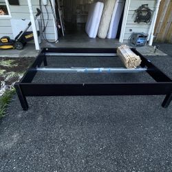 Dark Brown Full Bed Fram With Mattress