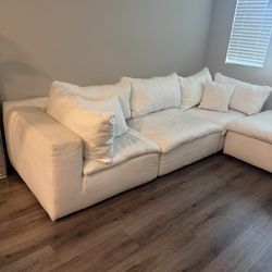 White cloth couch